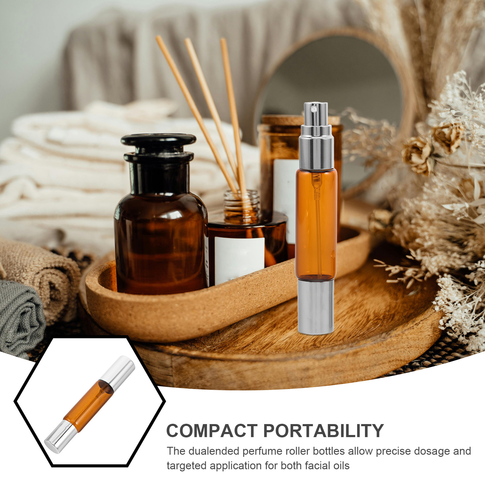 Flacons roll-on en verre ambré - Perfume Travel Set avis et prix